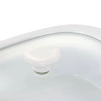 Gibson Elite® 2.7qt. White Ceramic Casserole with Glass Lid