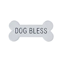 Hello Honey® White Decorative Metal Dog Bless Wall Sign
