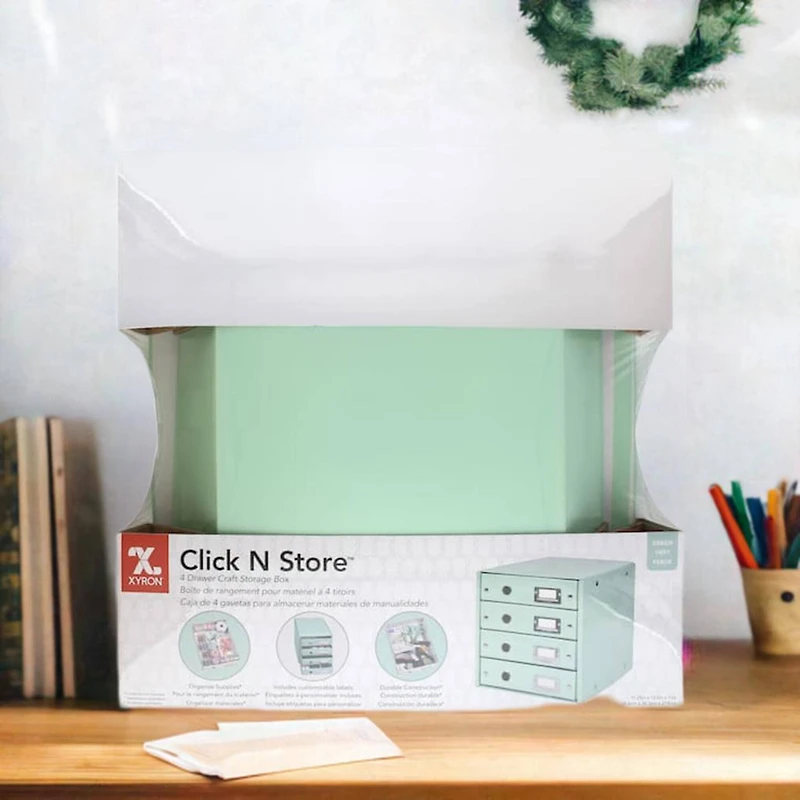 Xyron® Mint Green 4 Drawer Click N Store Storage Box