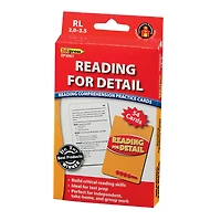 Edupress® Reading for Detail Practice Cards Red Level, Levels 2.0-3.5