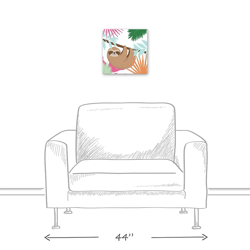 Lazy Sloth Canvas Wall Art