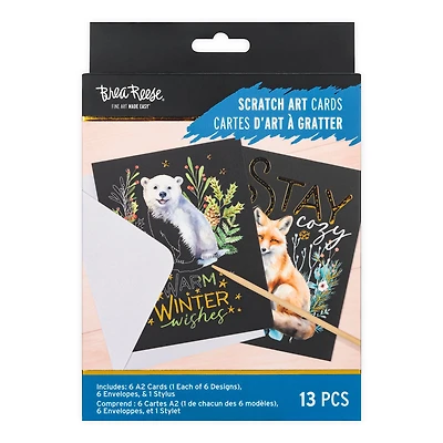 Brea Reese™ Winter Woodland Scratch Art Card Kit