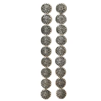 12 Pack:  Antique Silver Carved Lentil Beads, 11mm by Bead Landing™