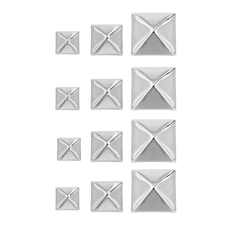 Assorted Rhodium Leather Rivet Mix by Bead Landing™