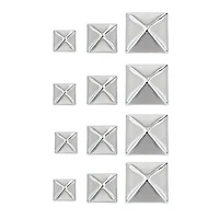 Assorted Rhodium Leather Rivet Mix by Bead Landing™