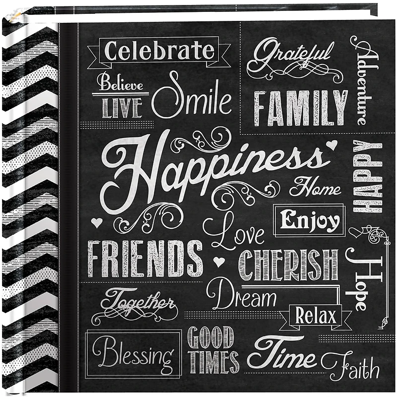 Pioneer® Happiness 2-Up Chalkboard Print Photo Album
