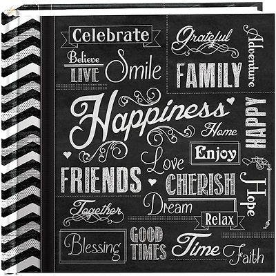 Pioneer® Happiness 2-Up Chalkboard Print Photo Album