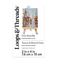 3" x 4" Paris Counted Cross Stitch Kit by Loops & Threads®