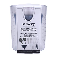 Nested Measuring Cup & Spoon Set by Makery™