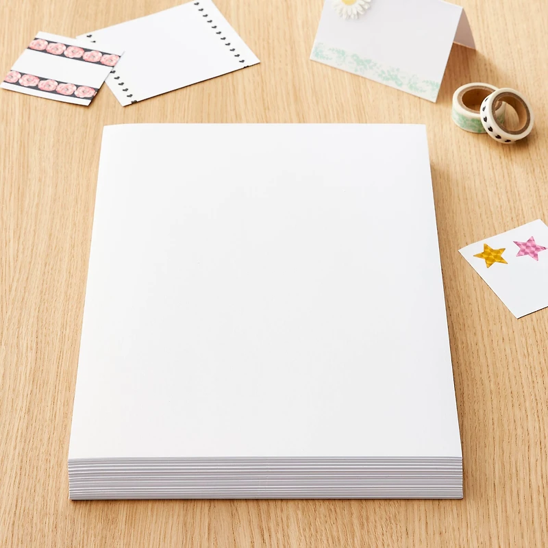 White Gold 8.5" x 11" Shimmer Cardstock Paper by Recollections™, 100 Sheets