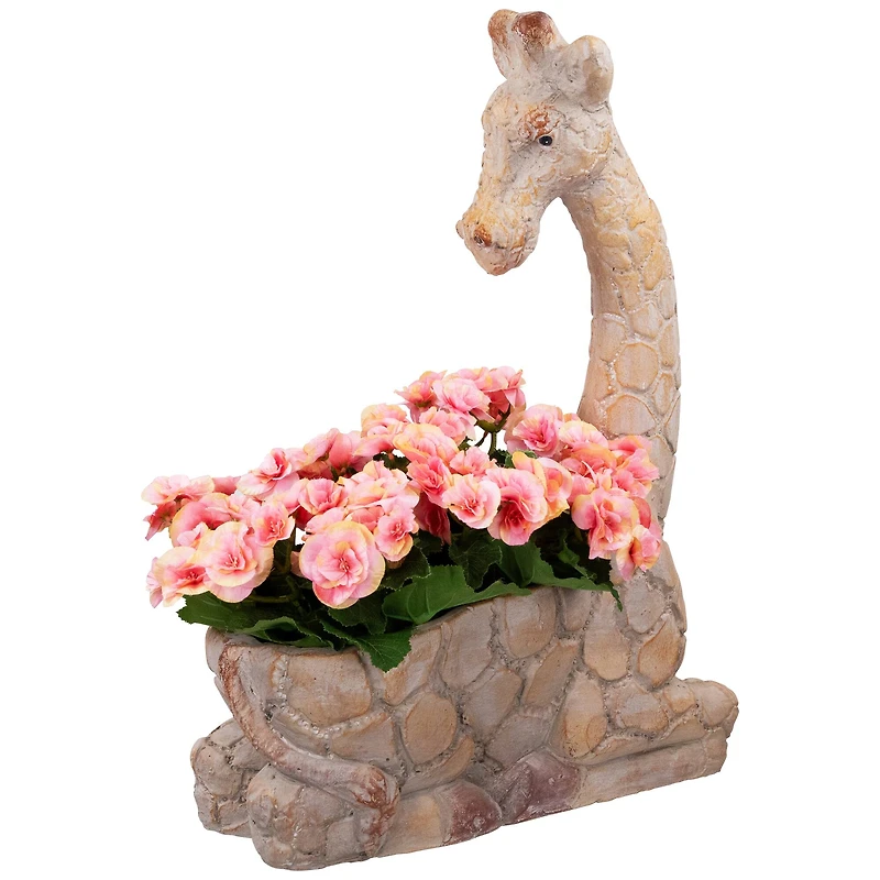 17" Giraffe Outdoor Ceramic Garden Planter