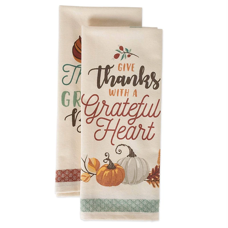 DII® Assorted Grateful Fall Printed Dishtowel Set