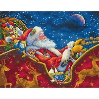 Dimensions® Gold Collection Santa's Midnight Ride Counted Cross Stitch Kit
