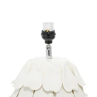 28" White Ceramic Coastal Table Lamp