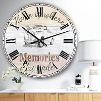 Designart 'Farmhouse Moment Truck Farmhouse Wall Clock