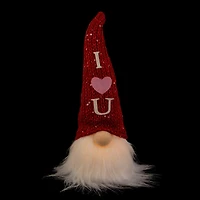 11.5" Red Knit 'I Love You' Hat Valentine's Day Gnome