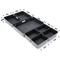 Welaxy Felt 7 Piece Drawer Organizer Tray Set