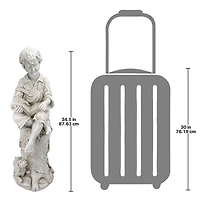 Design Toscano 34.5" Sebastian the Reading Child Garden Statue