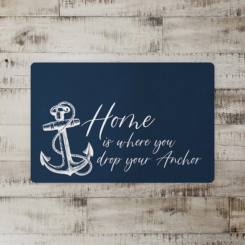 Home Is Where You Drop Your Anchor Floor Mat, 27" x 18"