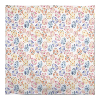 Colorful Floral Easter Eggs 58" x 58" Tablecloth