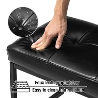 Glitzhome® Modern Thick Leatherette Accent Stool