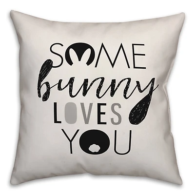 Some Bunny Loves You Throw Pillow