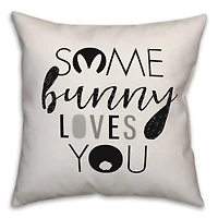 Some Bunny Loves You Throw Pillow
