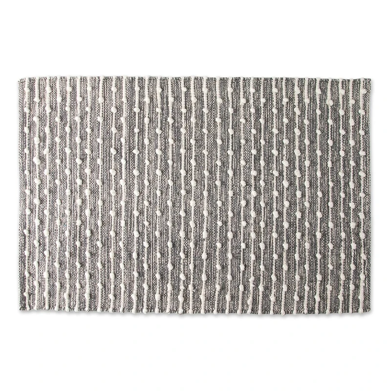 DII® Mineral Gray Recycled Cotton Loop Rug, 2ft. x 3ft.