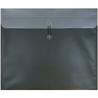 JAM Paper Metallic Dark Green Plastic Button & String Closure 15" x 18" Envelopes, 12ct.