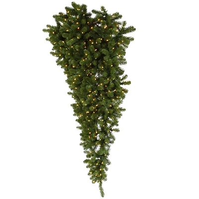 6ft. Pre-Lit American Upside Down Artificial Christmas Tree, Clear Lights
