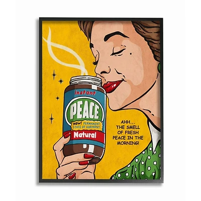 Stupell Industries Instant Peace Wall Art in Black Frame