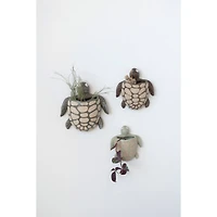 Hello Honey® 8" Brown Stoneware Turtle Wall Planter