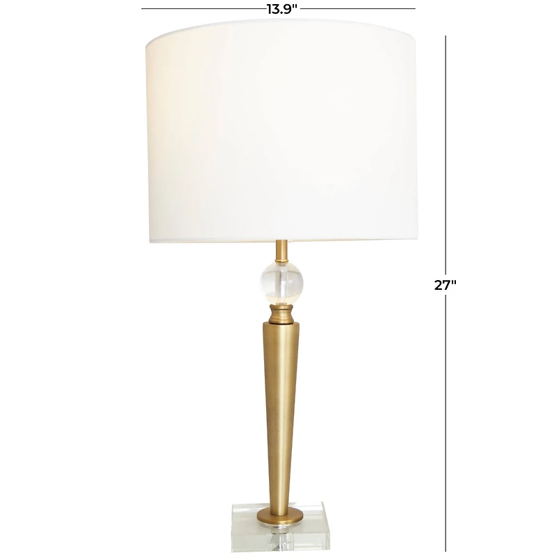 2ft. Gold Metal Inverted Cone Shaped Accent Lamp