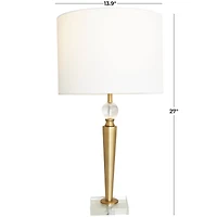 2ft. Gold Metal Inverted Cone Shaped Accent Lamp
