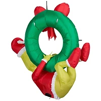 4ft. Airblown® Inflatable Dr. Seuss Grinch Hanging From Wreath