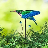 Glitzhome® 36" Solar Lighted Hummingbird Garden Stake