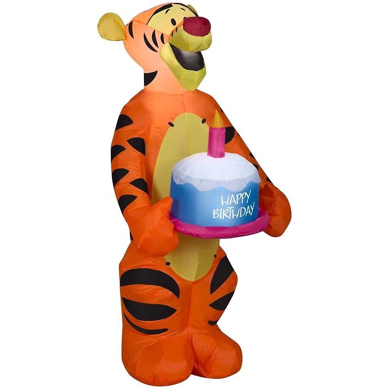 3.5ft. Airblown® Inflatable Tigger Holding Birthday Cake