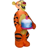 3.5ft. Airblown® Inflatable Tigger Holding Birthday Cake