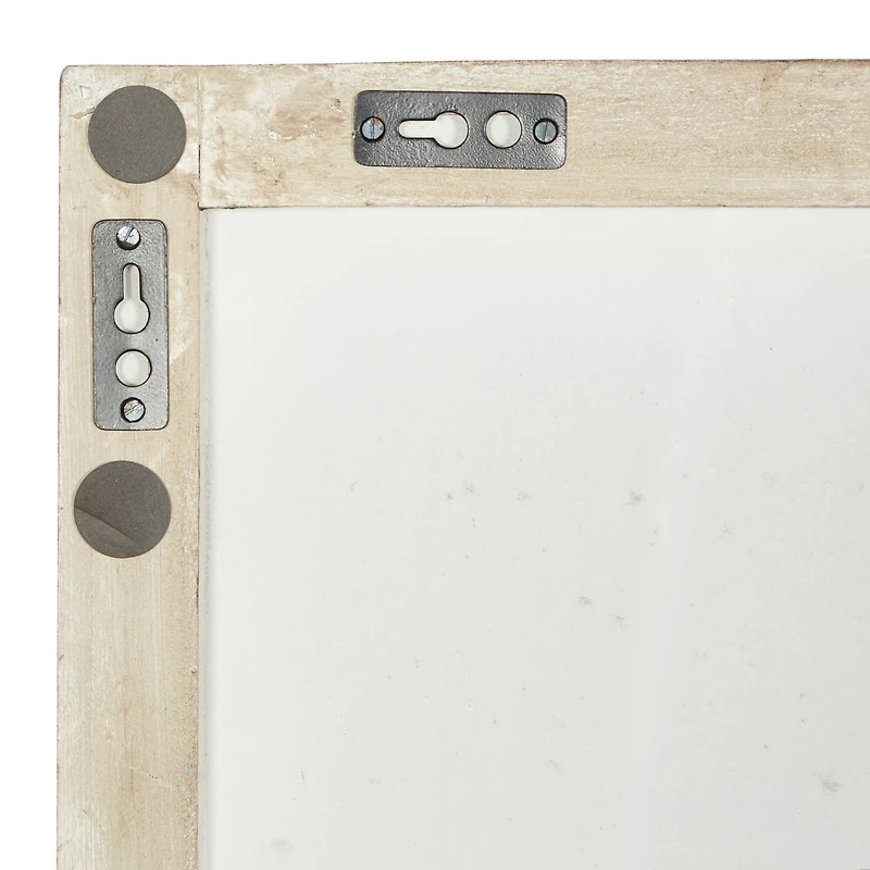 48" White Wood Traditional Abstract Wall Décor Set