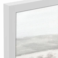 Neutral Calm Landscape White Framed Canvas