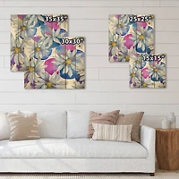 Designart - Daisies With Green Leaves I