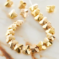 Gold Metal Butterfly Beads by Bead Landing™