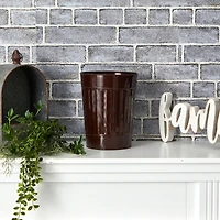 10" Brown Farmhouse Country Pail Planter