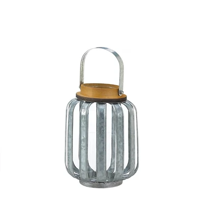 8" Small Galvanized Metal Lantern