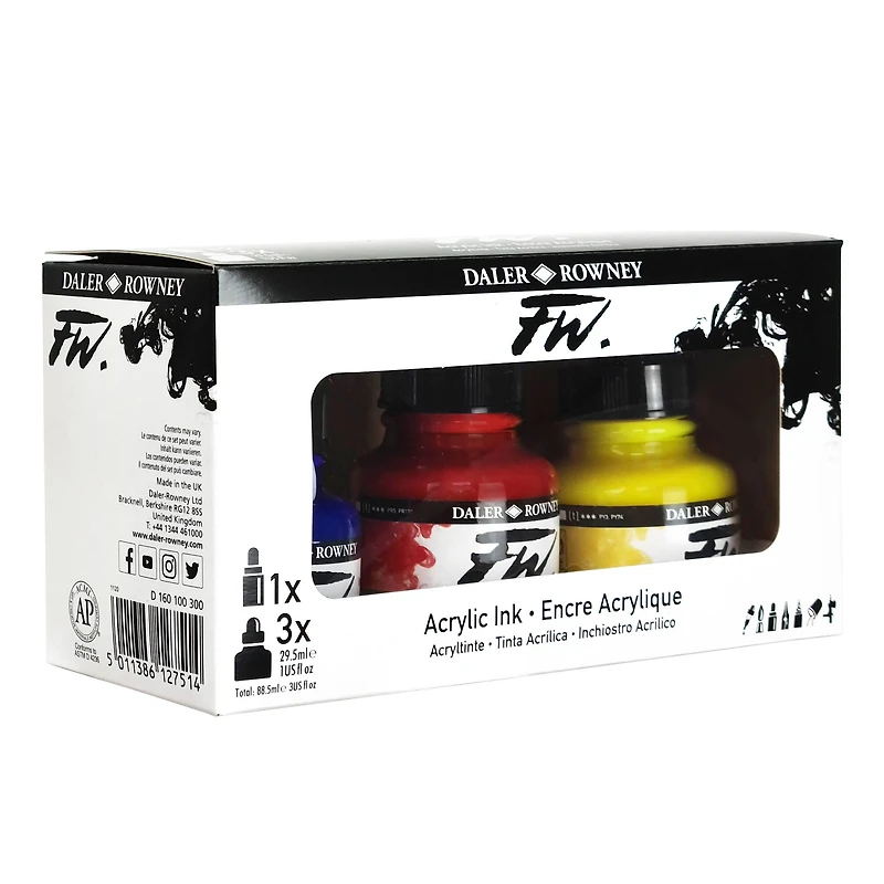 Daler-Rowney FW Acrylic Ink Starter Set