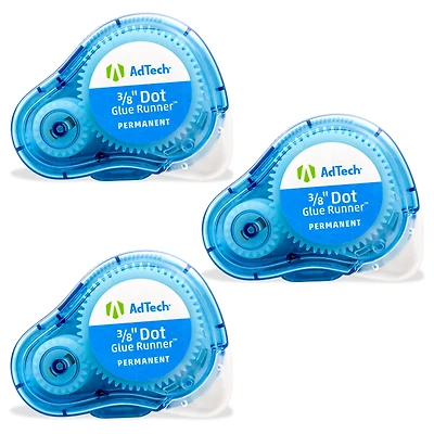 6 Packs: 3 ct. (18 total) AdTech® Permanent 3/8" Dot Glue Runner™