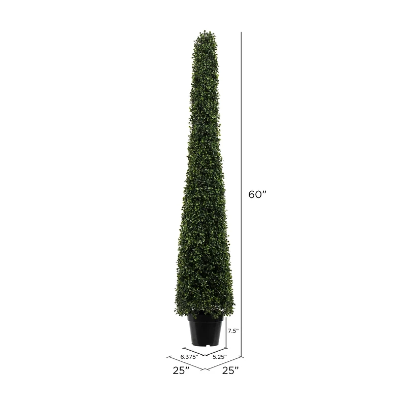 5ft. Potted Boxwood Cone Topiary Tree