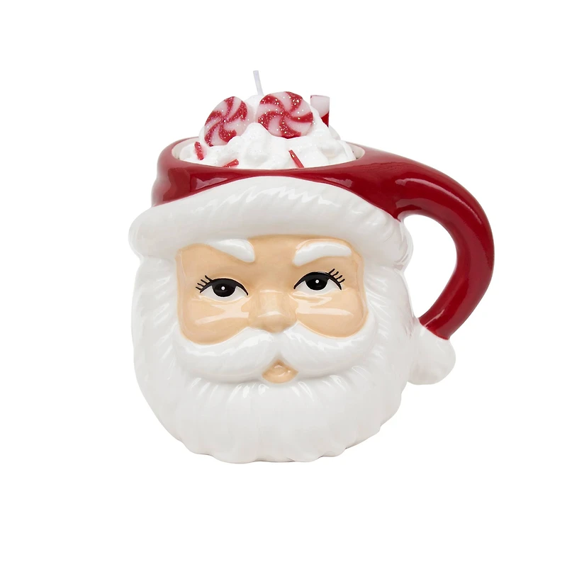 Mint Peppermint Latte Scented Santa Mug Candle by Ashland®
