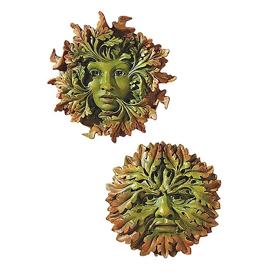 Design Toscano Somerset Green Woman & Man Wall Sculptures Set