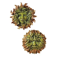 Design Toscano Somerset Green Woman & Man Wall Sculptures Set